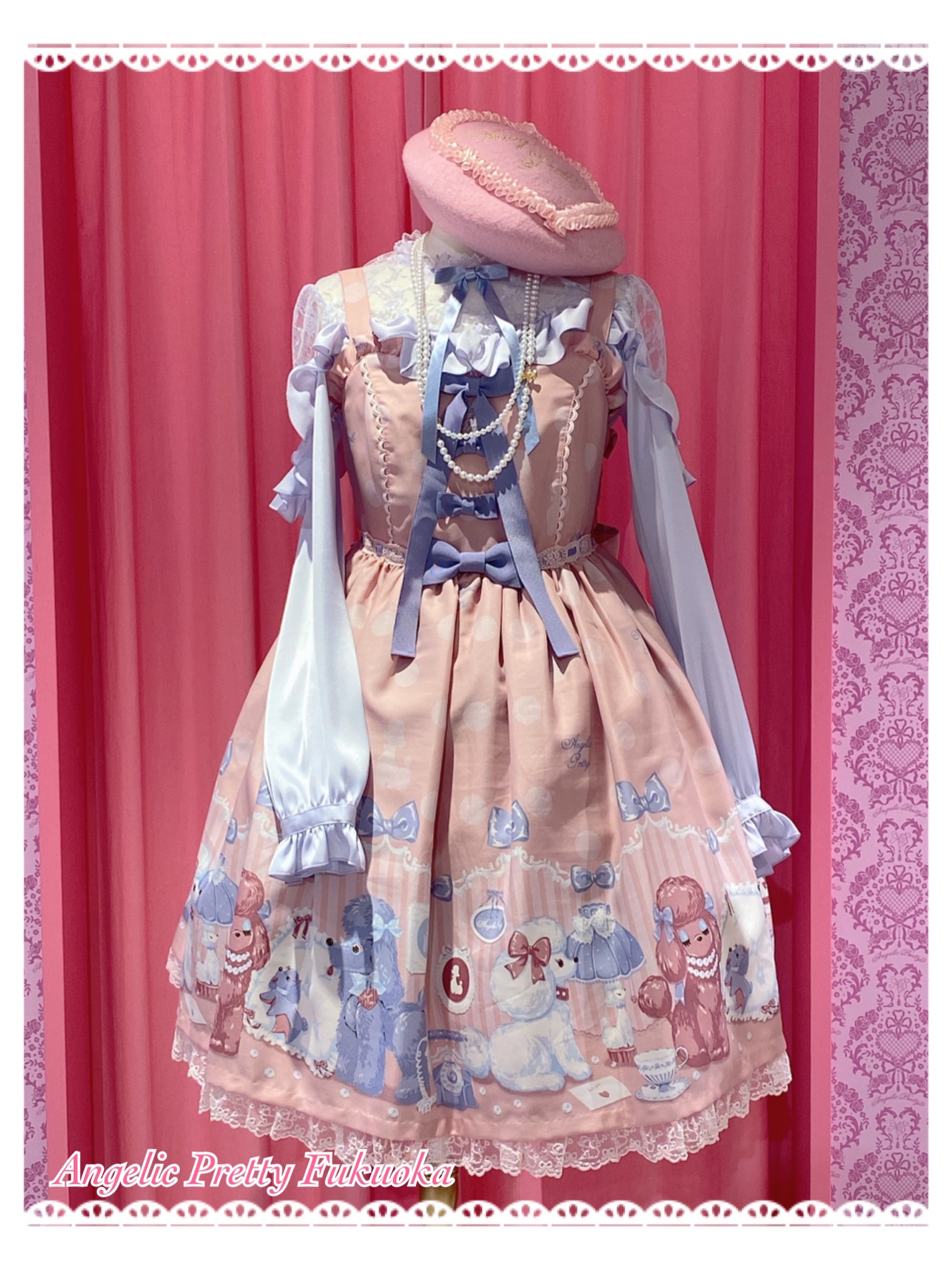 Plus Size Friendly) Angelic Pretty Lovely Poodle JSK in Grey