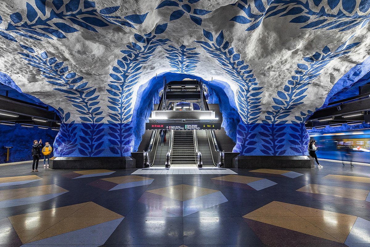 Thread Of The Most Beautiful Metro Stations In The World. 1/ T-Centralen Metro Station Stockholm. Hélène Cook