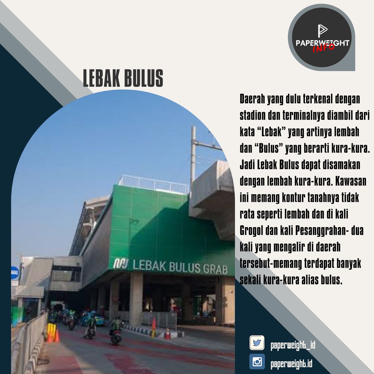 paperweight_id's tweet photo. Paperweight Info. Asal-usul nama daerah di Jakarta. #paperweightinfo https://t.co/X9w6yB0Qf2