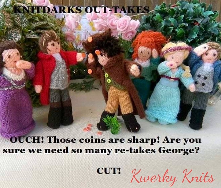 kwerkyknits's tweet photo. Advent Calendar Day 6: Those #Knitdarks got up to so much mischief! Celia and I had such fun creating out-takes; this is one of her genius scenes π Do you remember the season, episode and scene?
@cels1952 (Love you) #Poldark #knitting #AdventCalendar https://t.co/hkbJCScjs5