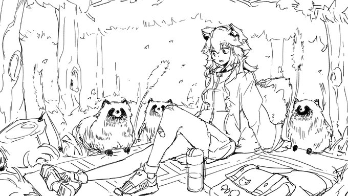 Tanuki doodle 