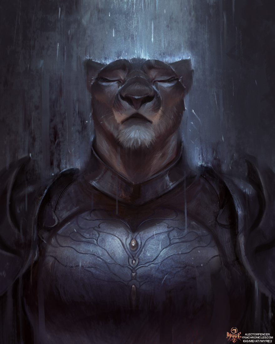 AlectorFencer's tweet photo. I really like this character and would like to make more single paintings with her one day. But first, I'll let her be a part of Myre 2. 
She has a name, which you'll find out about later on. :} https://t.co/WOKWhm1975