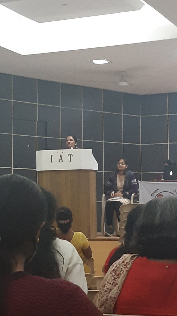 11/n Com Nirmala, AIPWA speaks of the terrible influence of caste on the lives of dalit women. She says that if our children marry who they wish, they will be killed. Dalit parents are unable to get justice in this world. Women deprived of right to freedom of love by the govt now