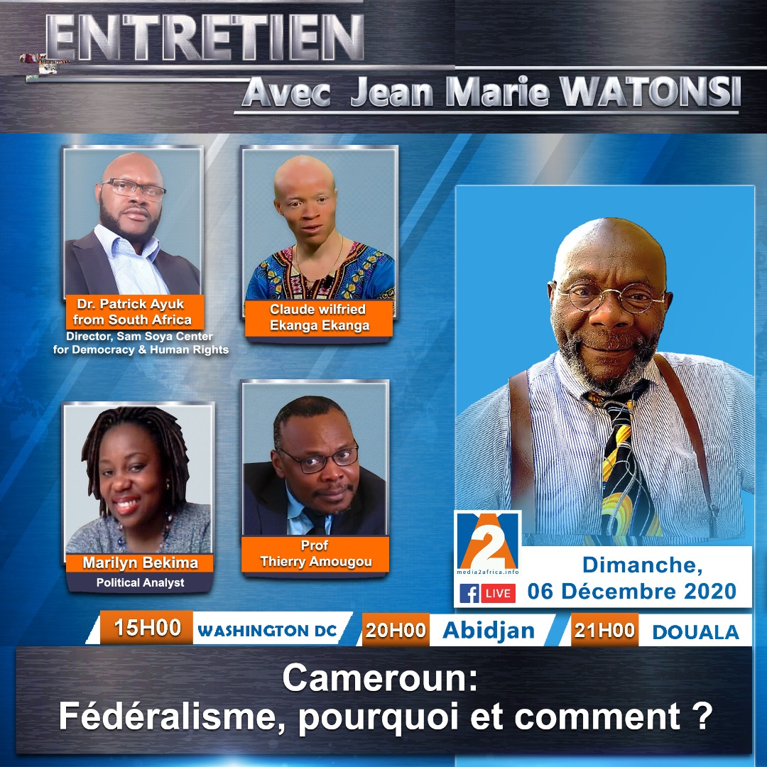 BigDreamConcept's tweet photo. Today @ 21H Amba time on @media2africa join firebrand Dr Patrick Ayuk 4rm South Africa Director of @SoyaFor educate French Cameroun citizens &amp; the world why we long passed that stage of so called federalism.@Sebastien_Nadot @DonaldKaberuka @AJStream @Randyjoesaah @AminaJMohammed https://t.co/LSggtxfg4D