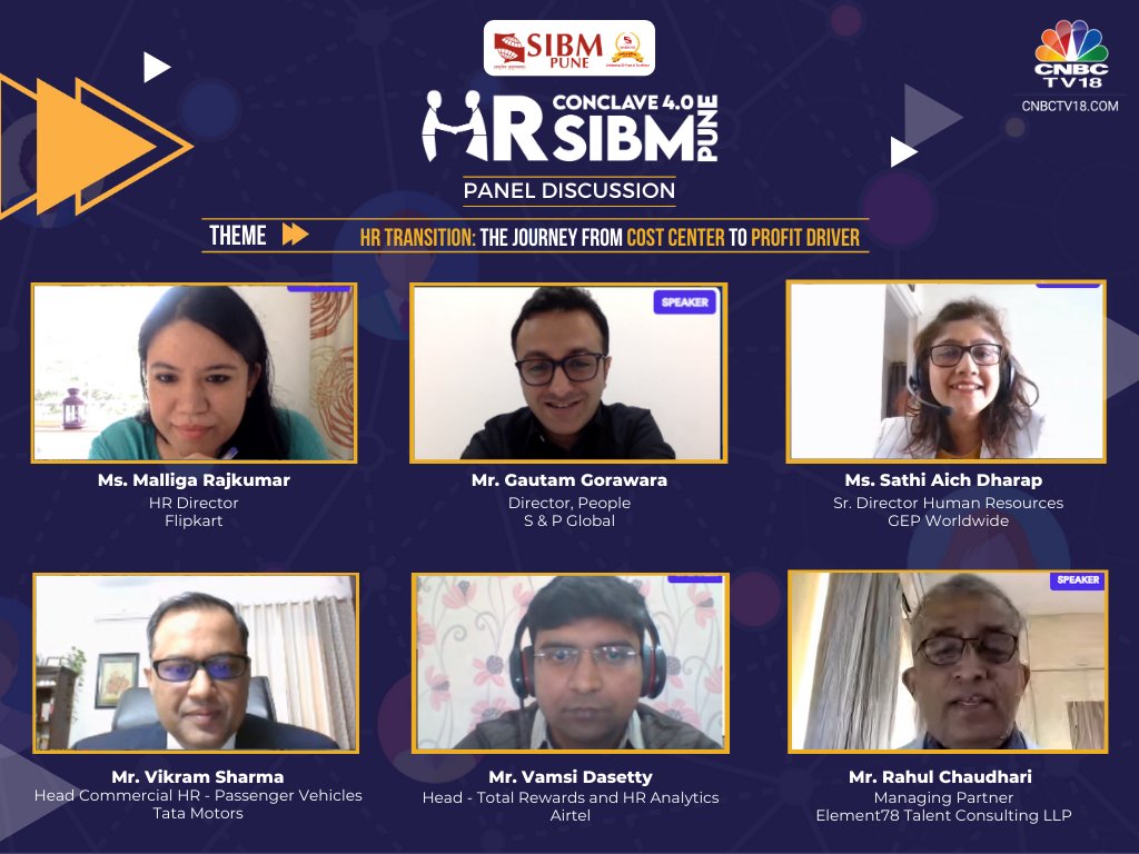 HRC_SIBMPune's tweet photo. SIBM Pune hosted a Panel Discussion at its flagship event, HRC 4.0 on the topic "HR Transition: The journey from cost center to profit driver".

We are thankful to the panellists who took out valuable time to address the crowd &amp; provided valuable insights.

#HRConclave4
#SIBMPune https://t.co/F1h8kjon9v