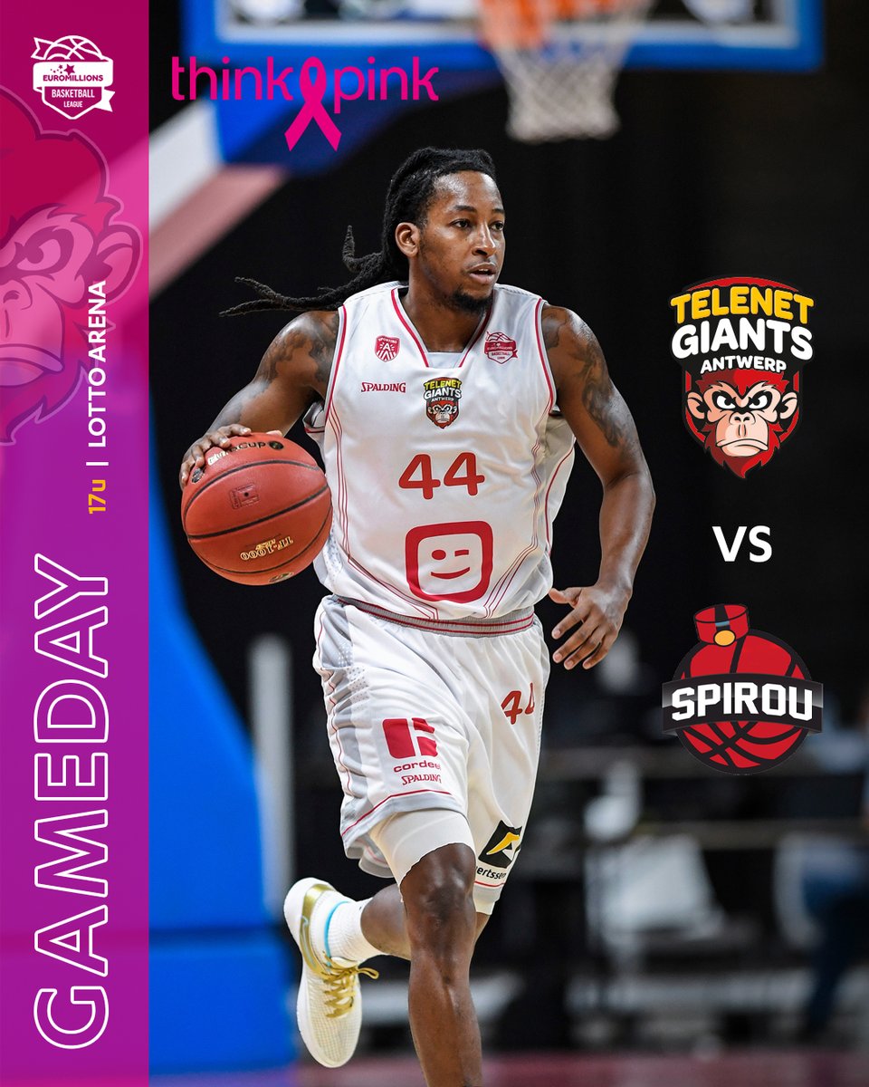 antwerpgiants's tweet photo. GAMEDAY (home) 😤
Pink Duck Game for @thinkpinkinfo! 🎗️
🏀 @EuroMillionsBL vs @spiroubasket
🏟️ GAME BEHIND CLOSED DOORS
📺 Live on @Telenet channel 11 (free!), @playsports, @ProximusSports and online at https://t.co/UujQrMaK7q
#samengiants #telenetgiantsantwerp #thinkpink https://t.co/jZimUM1Mg2