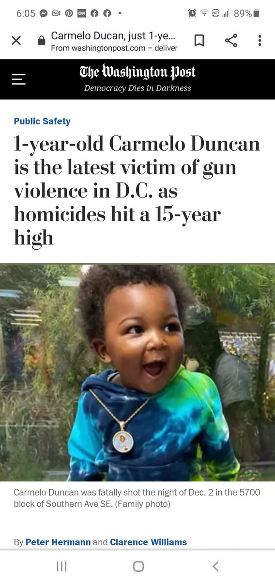 chaoticscribe19's tweet photo. @CuomoPrimeTime Please look into the murder of Carmelo Duncan, the 1- year-old that was killed in DC this week. This story needs national attention. 💔 https://t.co/91Ru7JlZGf