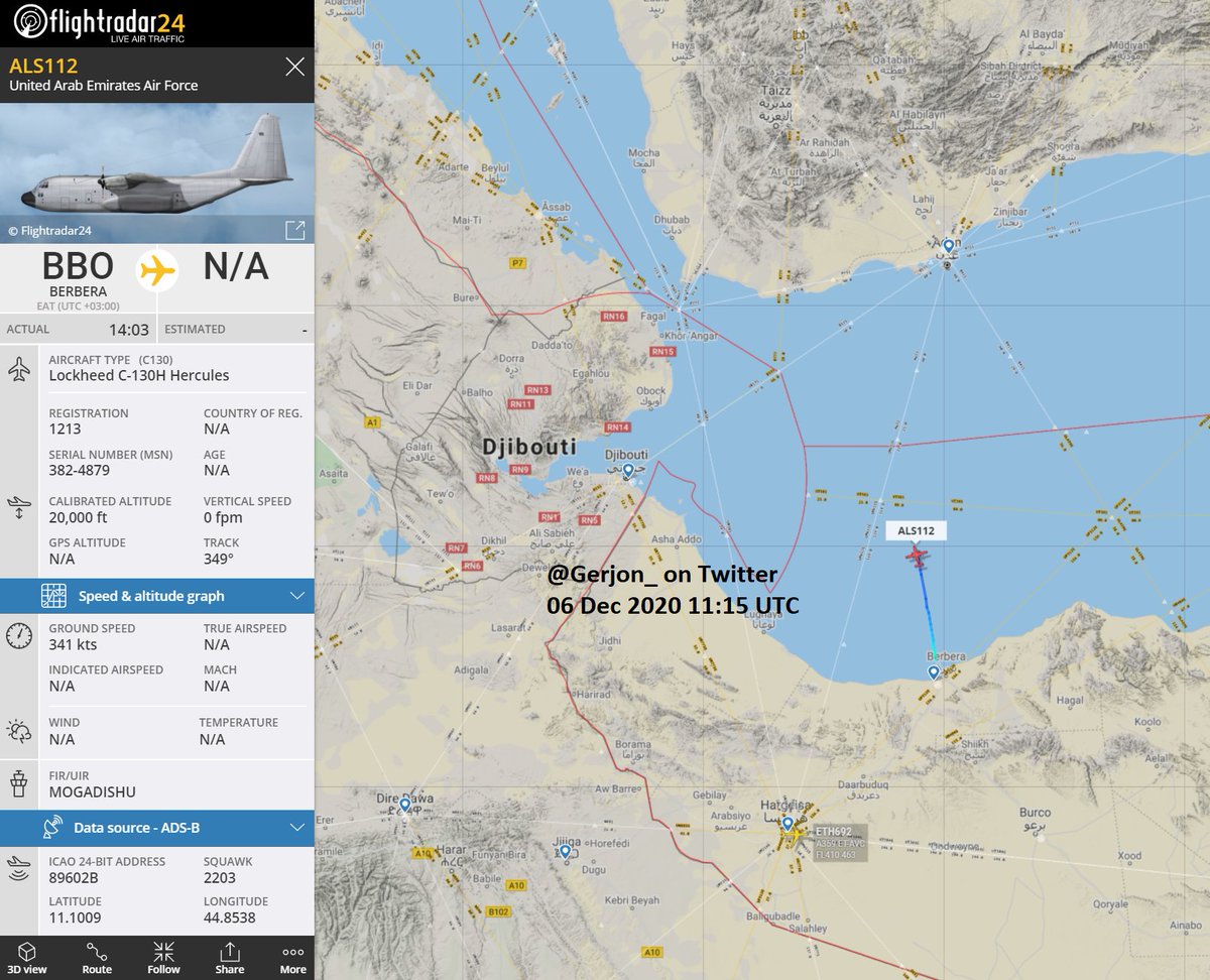 Gerjon_'s tweet photo. Looks like she* did a second stop in ๐ธ๐ด#Somalia, after ๐ธ๐ด#Bosaso (est.) in ๐ธ๐ด#Berbera, as #ALS112.
They are simple single runway, single apron airports without real terminal buildings, on the Gulf of Aden.
*๐ฆ๐ชUAE Air Force, estimation: #89602B = VIP Piaggio Avanti reg 1208. https://t.co/cEHN3vn5e2