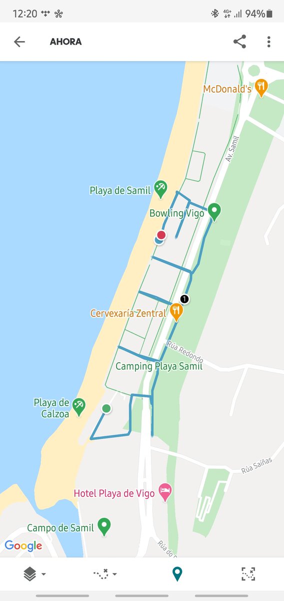 HectorTCN's tweet photo. No praia de Samil, no Sunday @SamsungEspana #RunThisCode #GalaxyWatch3 a quien madruga... 👣👣 https://t.co/sMNPEh0GTX