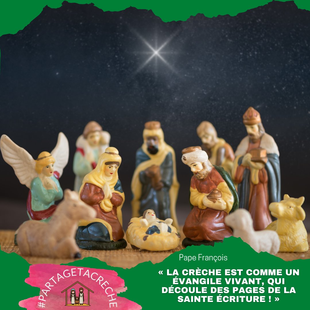 PRogerlc's tweet photo. Chers amis,
En ce temps de l’#avent je vous invite à partager vos crèches sur le #reseauxsociaux comme des images d’espérance, une petit coin de chez vous, de votre quotidien ouvert au ciel 🌌 . Bon chemin vers Noël 👶 , P. Roger #partagetacreche https://t.co/4YSyqJzNOM