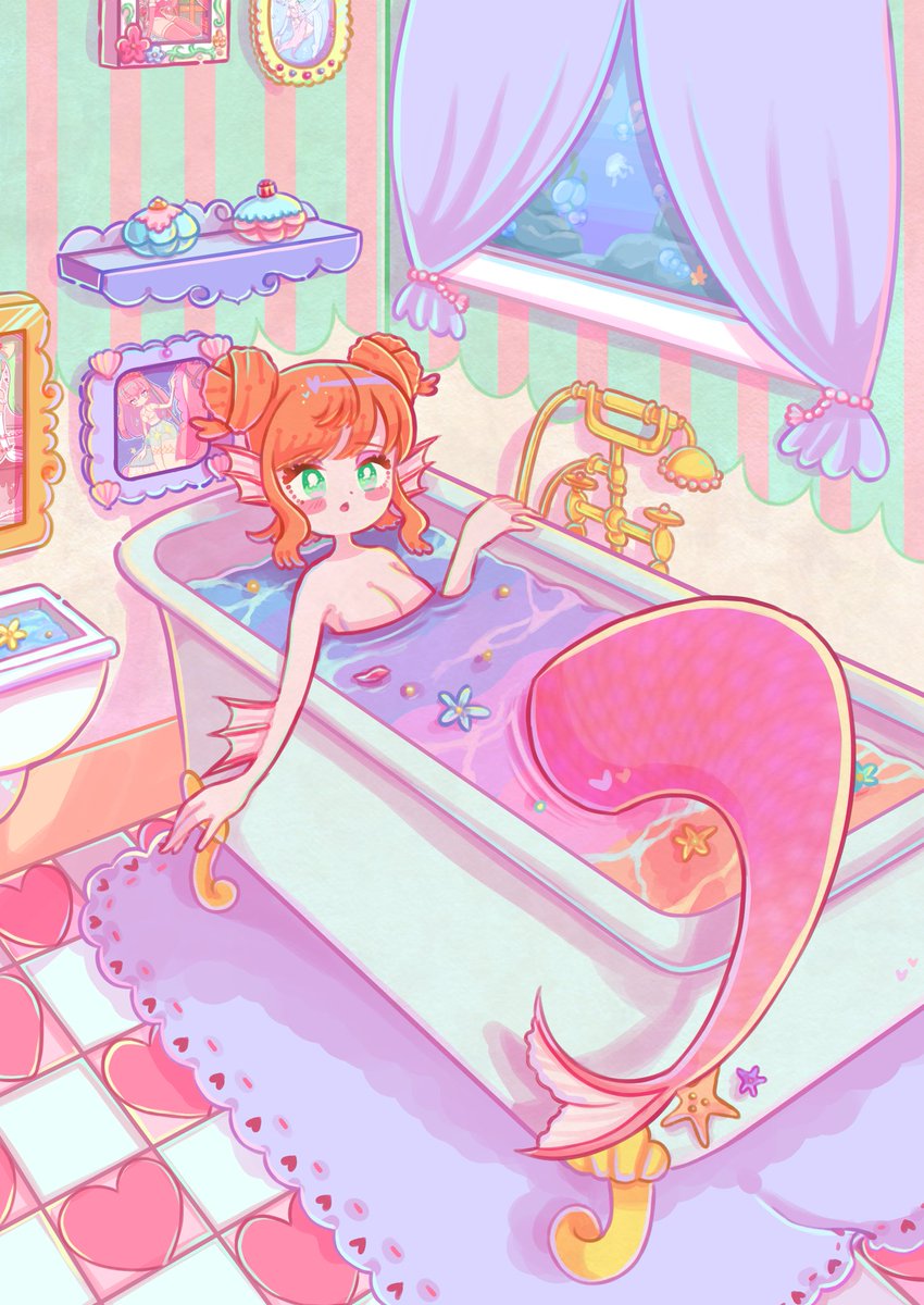 これが私の代表作 去年の作品だけどこのイラスト 自分の中でこのお風呂人魚ちゃ あにゃぱんぱかのイラスト これが私の代表作 去年の作品だけどこのイラスト 自分の中でこのお風呂人魚ちゃ あにゃぱんぱかのイラスト