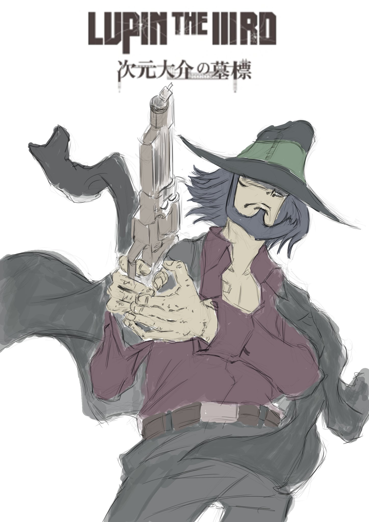 えすえいち アニメ紹介ブログと絵描きの練習 ブログ更新 218記事目 〆 W Lupin The Iiird 次元大介の墓標 とは こんなアニメ 世界一のガンマンは2人いらねぇ 次元大介に匹敵する殺し屋の登場 カッコイイ としか言えない 大人向けの