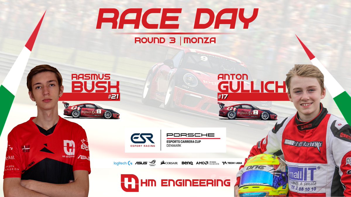 engineeringhm's tweet photo. 🤌 Track announced...the boys are heading to Monza for round 3 of the #Porsche Esports Carrera Cup Denmark!

🏎️@RBUSK5 &amp; @antonsgullich 
⏰19:00 GMT
🇮🇹Monza
🖥️https://t.co/RhztZ1jmil

#esports #simracing #iRacing https://t.co/0hkUNziX0P