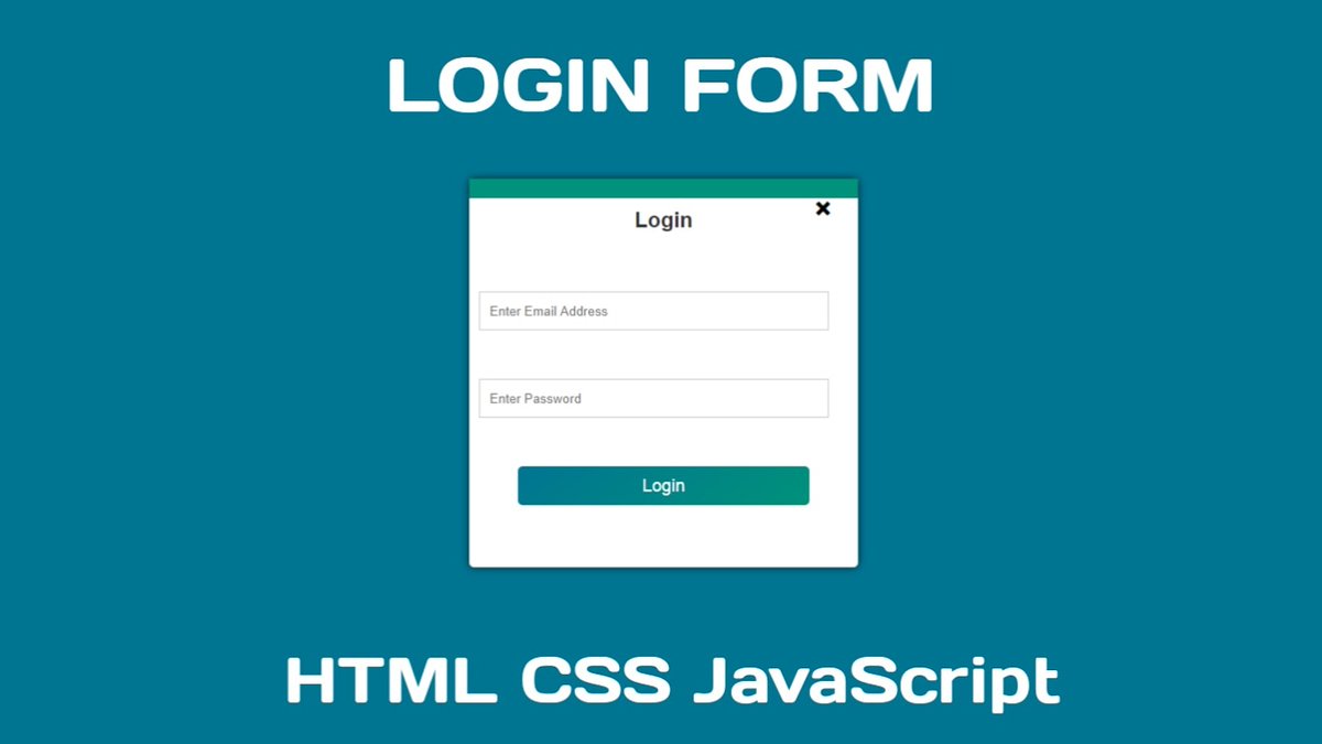 CodeBlock2's tweet image. Build Login Form using HTML CSS and JavaScript

➤ Watch: youtu.be/PvIKjRGAQRM