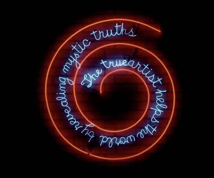 Happy Birthday Bruce Nauman 1941 Window or Wall Sign, 1967 photo and collection 