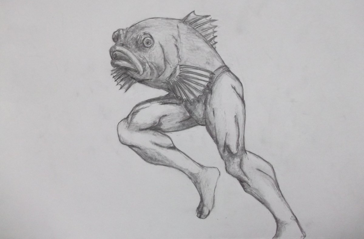 引くほどの口分田 フォロー有難うございます 私の知っている半魚人とは違いますが まぁ実質半魚人ですね これで女の人のイメージだったらちょっとごつすぎる気もします