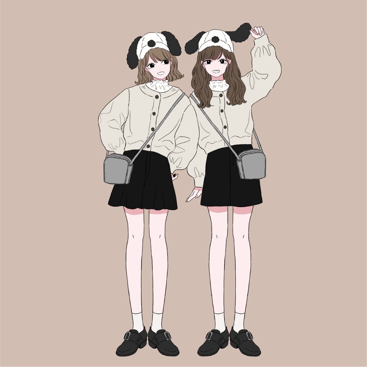 テーマパークコーデ なちこのイラスト テーマパークコーデ なちこのイラスト