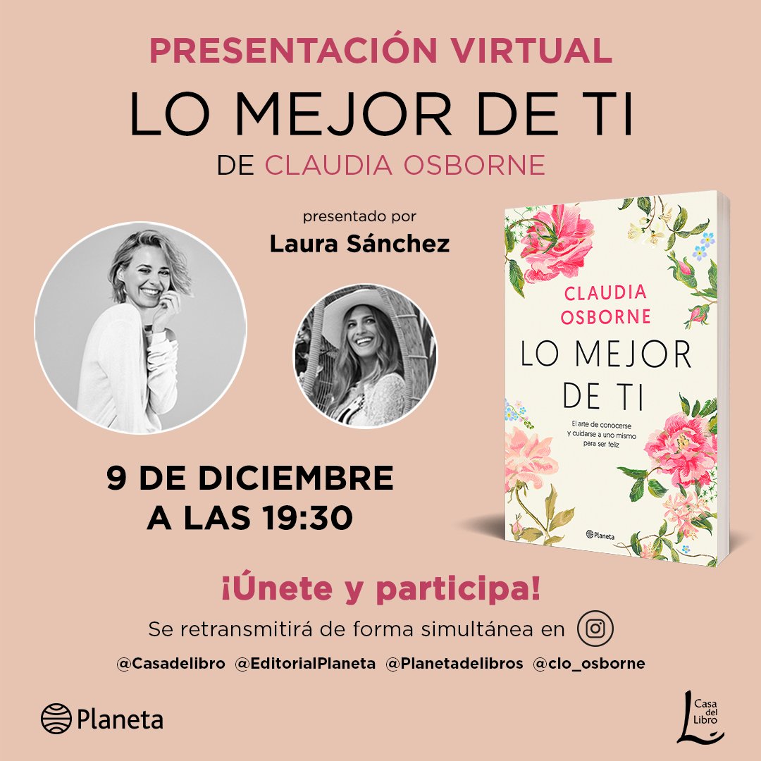 casadellibro's tweet photo. ¡Apunta!

El miércoles 9 de diciembre, presentación online de 'Lo mejor de ti', de Claudia Osborne en #Instagram 👉 https://t.co/1imhMKyXrV. Y lo presenta @lasanchez

¡No te lo pierdas!

@eluniversodeclo @edit_planeta @Planetadelibros https://t.co/DkpjmID2qB