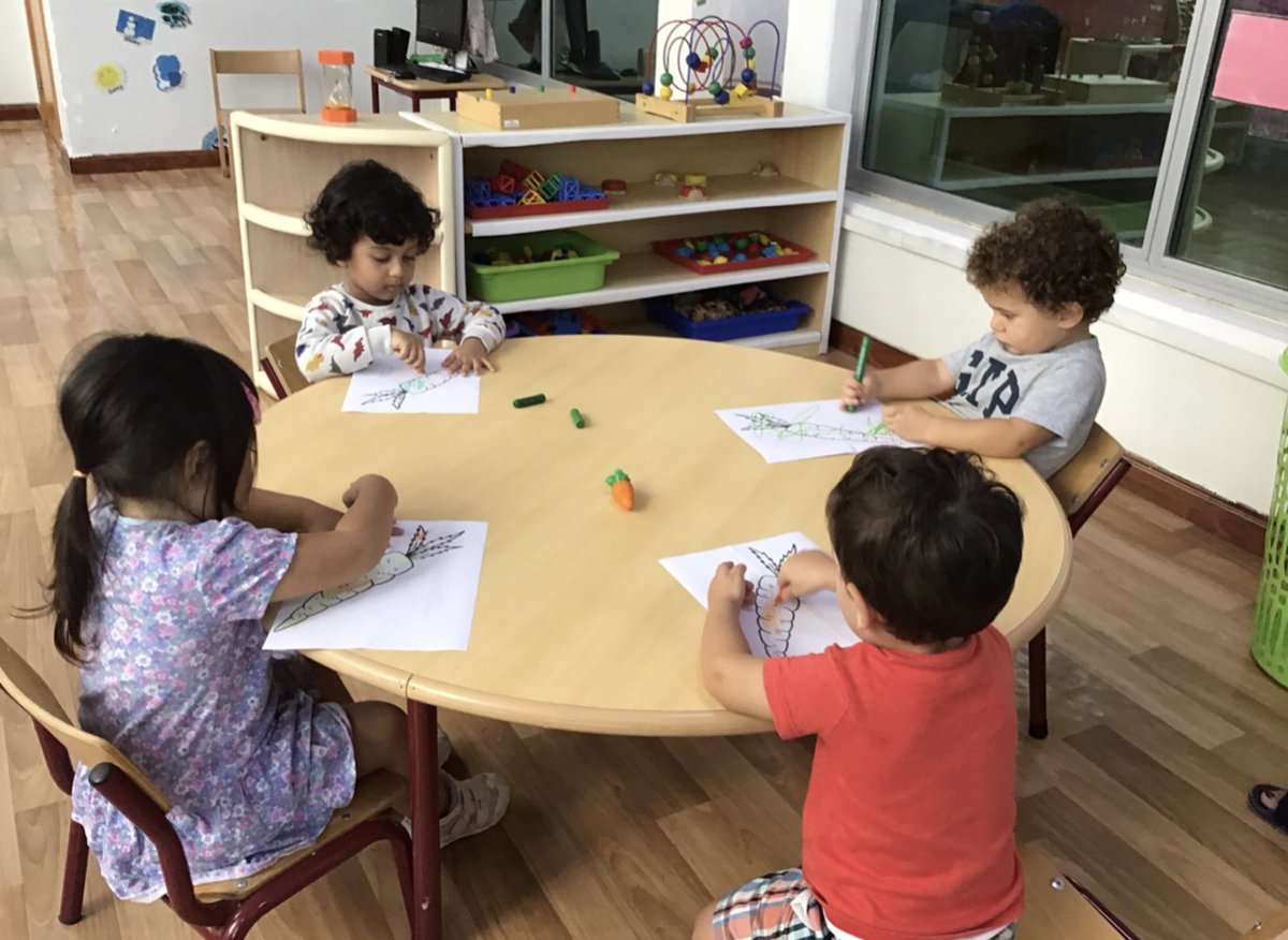 Ms Kiran's class working on their pencil control today, well done guys and girls! #dubaimarina #eyfs #rafflesnurseries #learningoutcomes