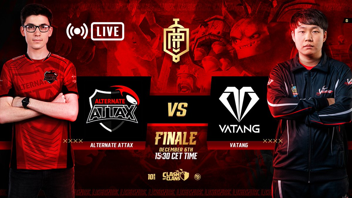 An EPIC battle between World Finalists will now start in the <a href="/CocTorneo/">Torneo Panamericano COC</a> Grand Final 🏆

▶️ <a href="/ATNattax/">ALTERNATE aTTaX</a> vs <a href="/VatangCoC/">Team Vatang</a> ⚔️

Don't miss it - LIVE NOW:

🇬🇧 twitch.tv/ladyb
🇧🇷 youtu.be/Rb4-_qspFG4
🇪🇸 youtu.be/grl9WR_8w44
🇩🇪 twitch.tv/evekalle
🇰🇷 youtu.be/UXPPW-ux0Qg