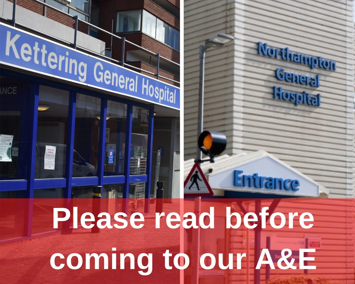Kettering General Hospital (@kettgeneral) on Twitter photo Both KGH and NHG are seeing a very high demand for our services. 
🚨 Please remember A&E is here for urgent and immediately life-threatening cases
Please consider alternatives, such as NHS111, your local pharmacies or the Corby Urgent Care Centre.
Please share this message. Both KGH and NHG are seeing a very high demand for our services. 
🚨 Please remember A&E is here for urgent and immediately life-threatening cases
Please consider alternatives, such as NHS111, your local pharmacies or the Corby Urgent Care Centre.
Please share this message.