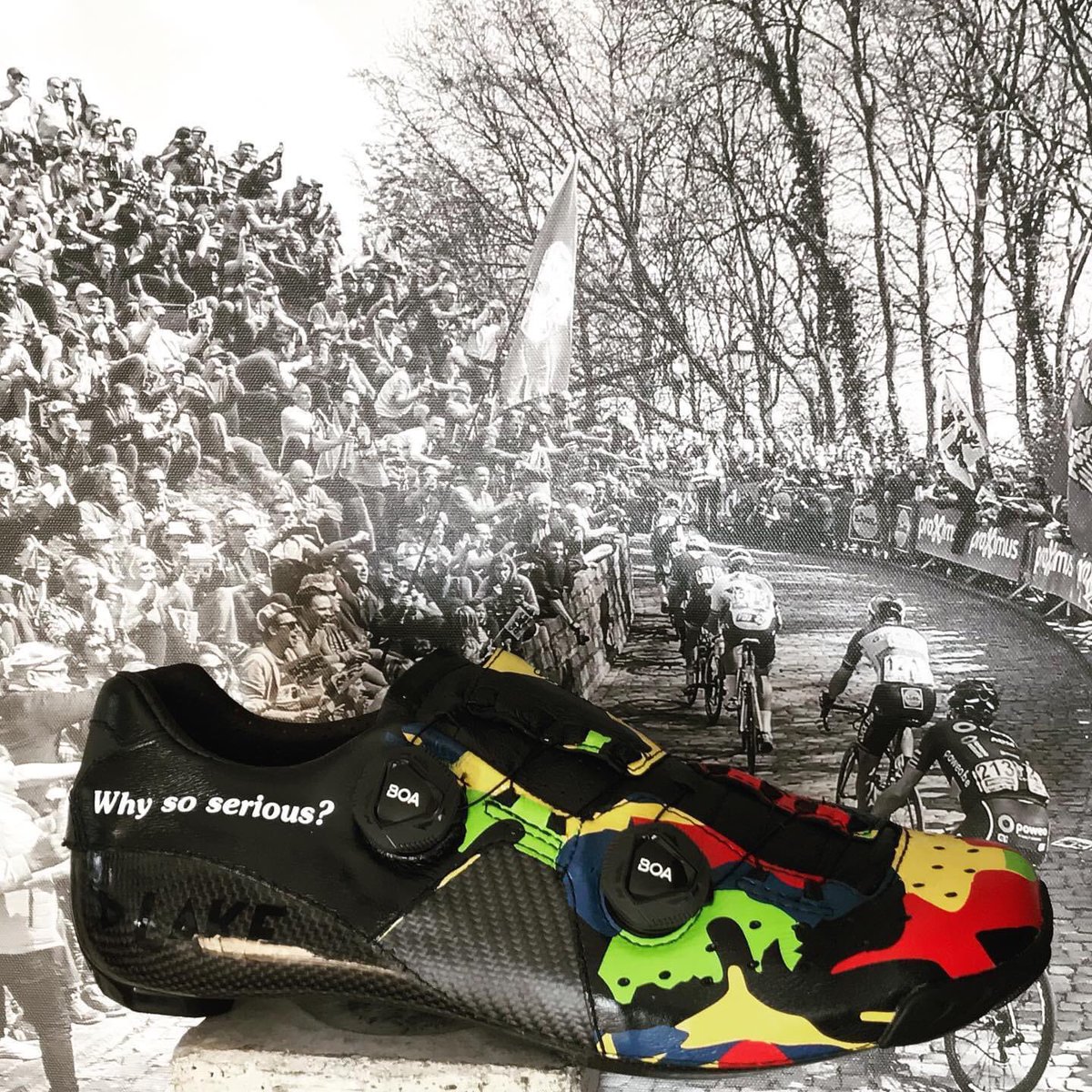 Why so serious?
#lakecycling #tsbikes #custom #cx403 #roadshoes #cyclingshoes #bikeshoes #customized #custombike #cycling #cyclinglife #cyclingclothing #customframe #custompaint #lakecustom #camo #luxury #luxurylifestyle #amazing