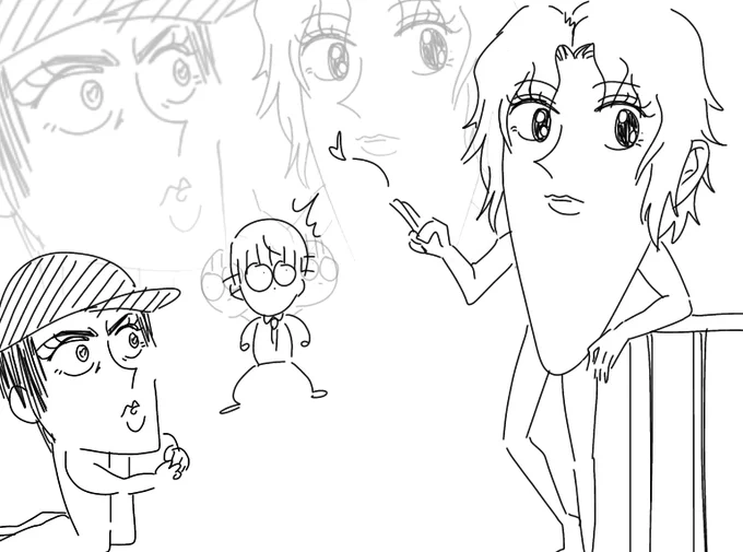 三強久しぶりに描いた～? 
