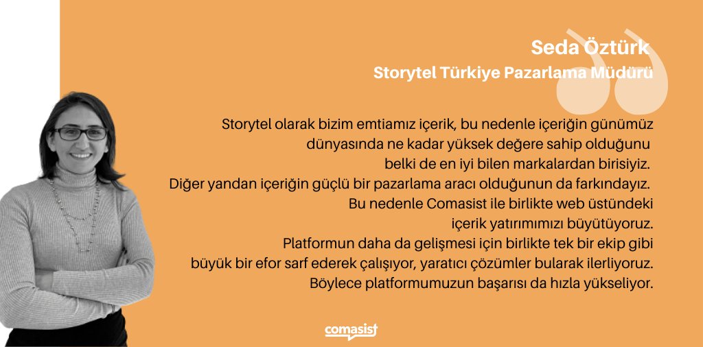Storytel Türkiye Pazarlama Müdürü Seda Öztürk ve #Storytel ekibi ile #SeslenenKitap projesini yürütüyor olmaktan büyük keyif alıyoruz. Bu başarılı projeyi sizin de keyifle takip edeceğinizden eminiz.✌️
seslenenkitap.com

#contentmarketing #content #keepmarketing #comasist