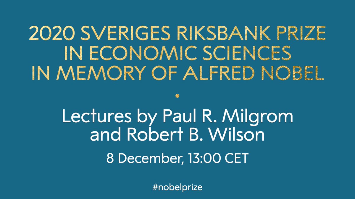 Watch the 2020 Nobel Lectures online!

Tomorrow, Monday 7 December, and Tuesday 8 December we will be streaming this year's Nobel Lectures here on Twitter. Join us for an in-depth look at the #NobelPrize achievements from our 2020 laureates.

More at: bit.ly/3mb2ryz