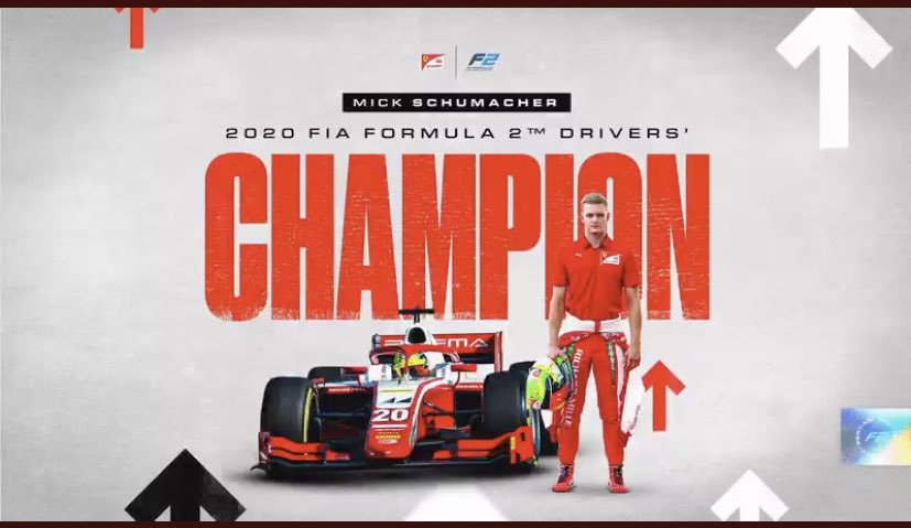 elchiringuitotv's tweet photo. 🏎 🇩🇪¡MICK SCHUMACHER, CAMPEÓN del MUNDO de Fórmula2! El alemán logra el título a sus 21 años. https://t.co/2sSn4KODLN