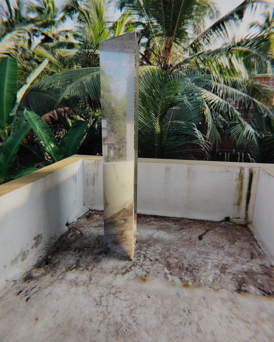Nivedkannada's tweet photo. A Monolith appeared on my terrace!!!
What to do!!

(Just a CG composition)
#monolith #UtahMonolith 
#Blender3d #b3d https://t.co/hZtjICSQVi
