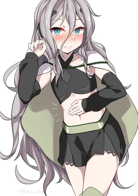 ちとせさんのお腹が心配なみづほちゃん 