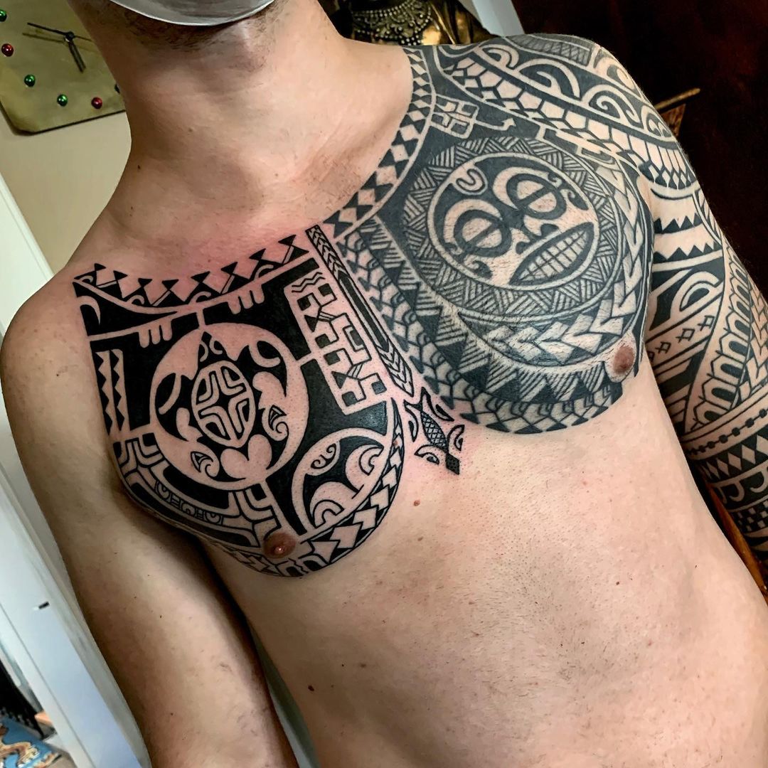 Killer Ink Tattoo on Twitter Tribal chest piece from Manos Manu  Paterakis using killerinktattoo supplies killerink tattoo tattoos  bodyart ink tattooartist tattooink tattooart tribaltattoo tatau  httpstcodI75qTL2O7  Twitter