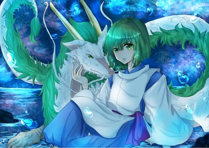 千と千尋の神隠しのハクのtwitterイラスト検索結果 古い順