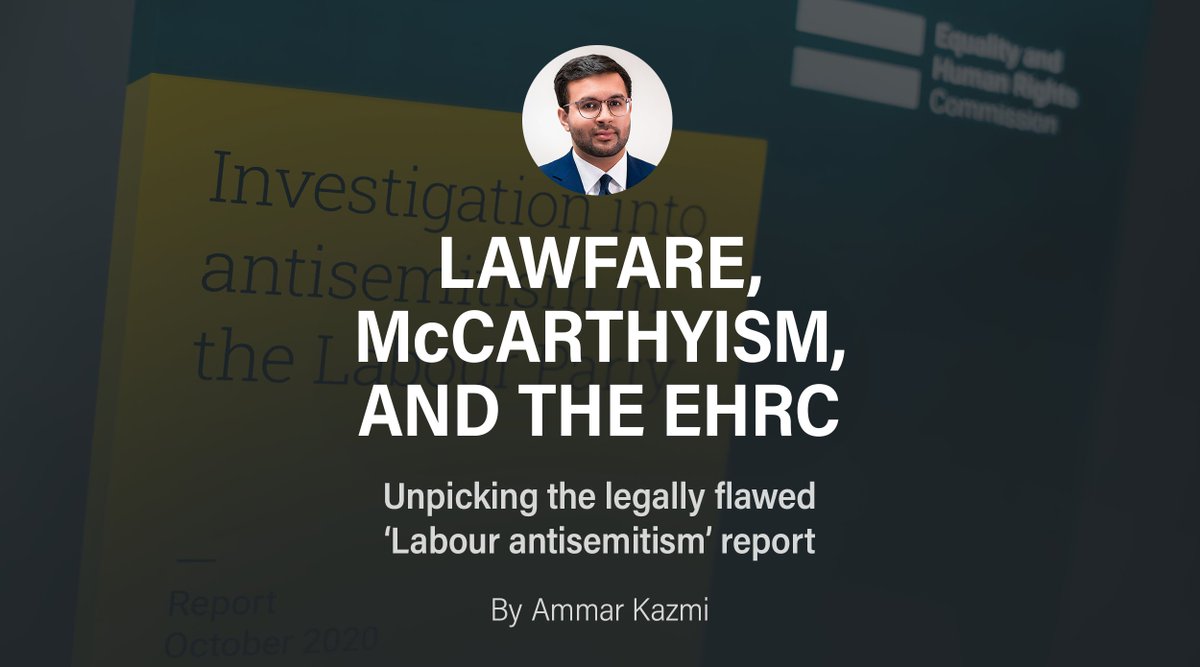 After countless hours of drafting and research, I’m pleased to say that I’ll be dropping my (very) long-read about the EHRC Report next week, arguing that there were substantial flaws in the EHRC’s legal analysis that led to unlawful findings against the Labour Party. 1/4