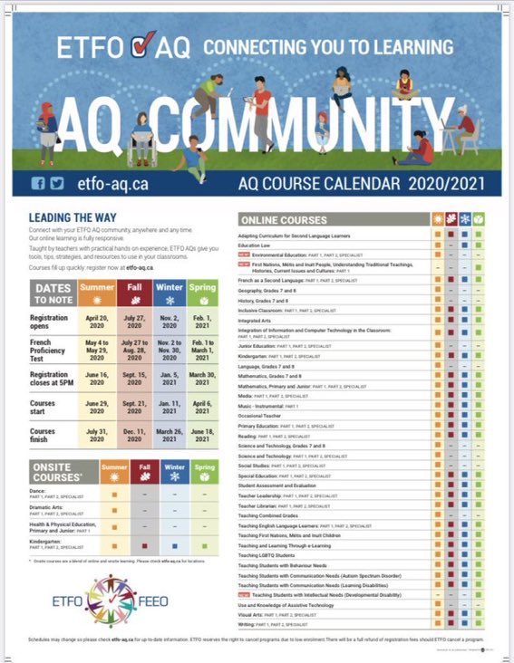 teacher_weiss's tweet photo. New Year, New Learning! Winter Registration now open! #comelearnwithme @etfoaq https://t.co/2kToQkUgfR