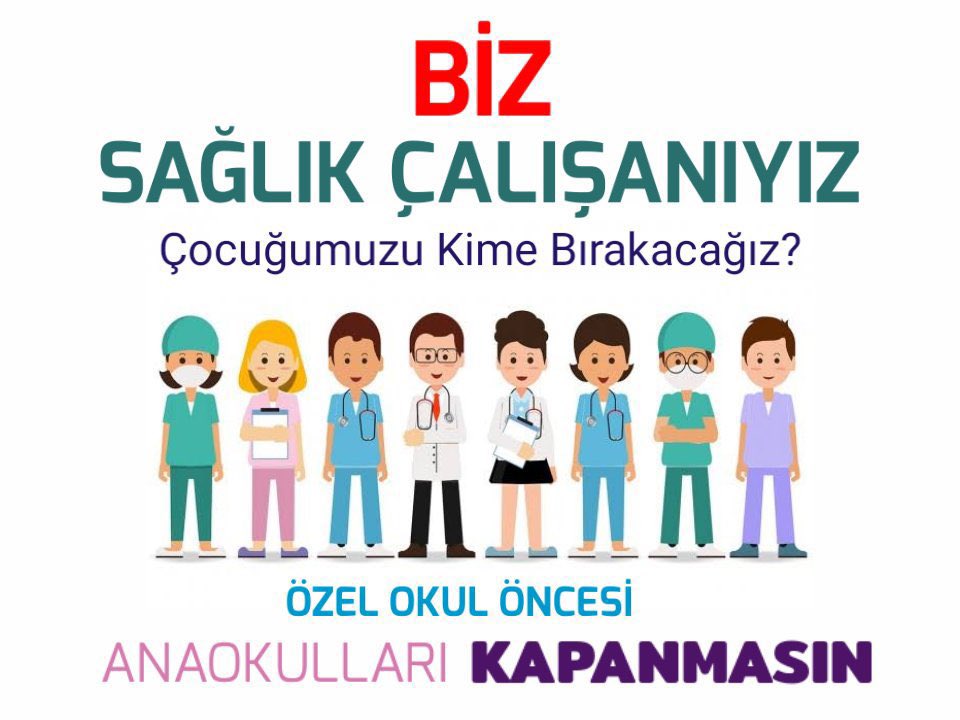 #çocuklarortadakaldı
#anaokulukreşayrılmaz
Sağlıkçılarımız,Emniyet Mensupları ve daha bir çok çalışan velimiz çocuklarını işe mi götürecek?Yoksa evde tek mi bırakacak? <a href="/suleymansoylu/">Süleyman Soylu</a> 
<a href="/oozader/">Özel Anaokulları Derneği Özader</a>
<a href="/ziyaselcuk/">Ziya Selçuk</a>
<a href="/kasapoglu/">Dr. Mehmet Kasapoğlu</a>
<a href="/tcmeb/">Millî Eğitim Bakanlığı</a>
<a href="/RTErdogan/">Recep Tayyip Erdoğan</a>
<a href="/gencliksporbak/">Gençlik ve Spor Bakanlığı 🇹🇷</a>
<a href="/mebhbogm/">MEB Hayat Boyu Öğrenme Genel Müdürlüğü</a>
<a href="/tcbestepe/">T.C. Cumhurbaşkanlığı</a>