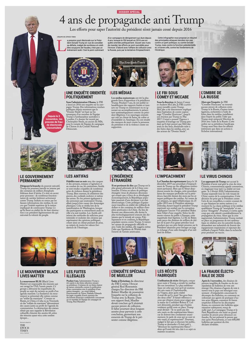 TrumpFrance's tweet photo. Médias mainstream : 4 ans de propagande quotidienne et irationnelle anti-Trump 🔽 https://t.co/mHNoJBnM9D