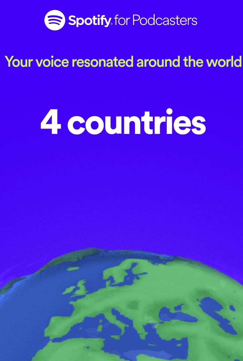 Jeremy_Bze's tweet photo. Its the small victories that count! Who would have thought we would reach 4 countries on Spotify alone. #TheGrowthContinues #TwoTeaspoons🥄 🇧🇿
Thank you so much...  @spotifypodcasts @forpodcasters @anchor #2020PodcasterWrapped https://t.co/g78V1eBw4X