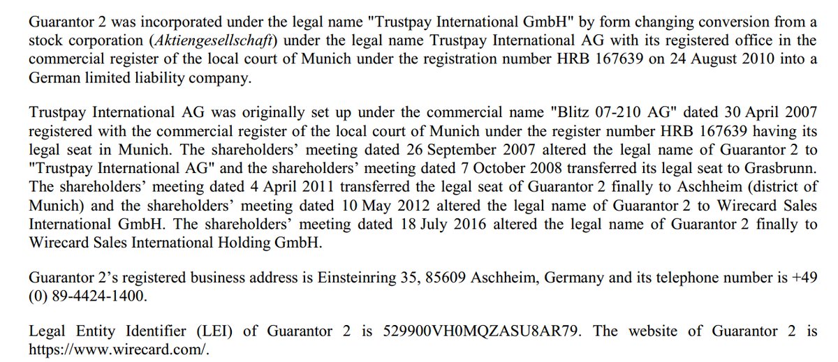 csFraudAnalysis's tweet photo. @checkitoutFRG #wirecard #allscore #gi #guarantor2 (Trustpay) (auditor:BakerTilly) (from Bondprospekt) https://t.co/N7a6tByeMw