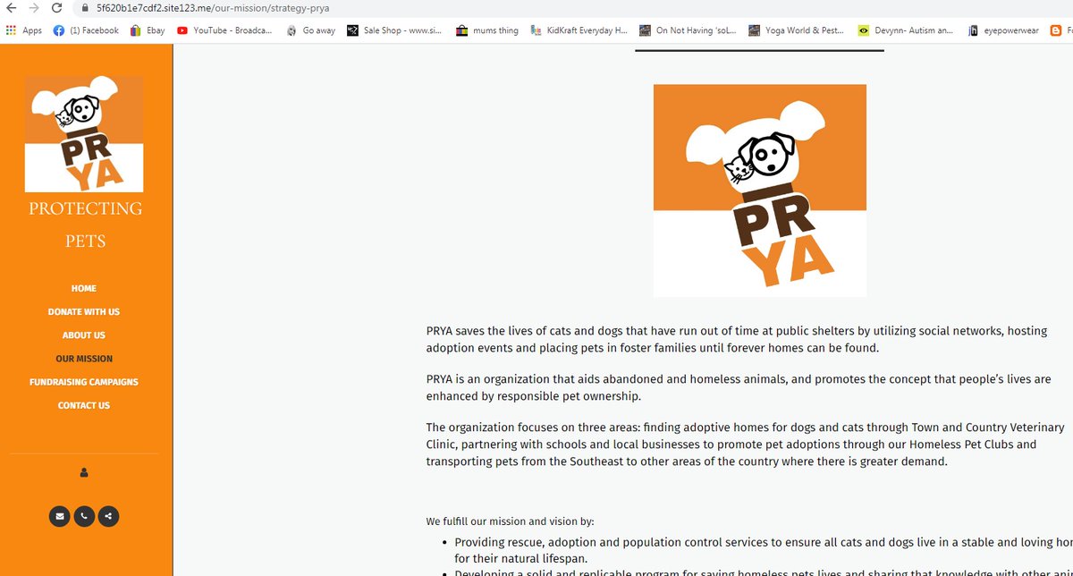 This is their Mission statement. Again lifted straight from that of a legitimate rescue, minus the picture.