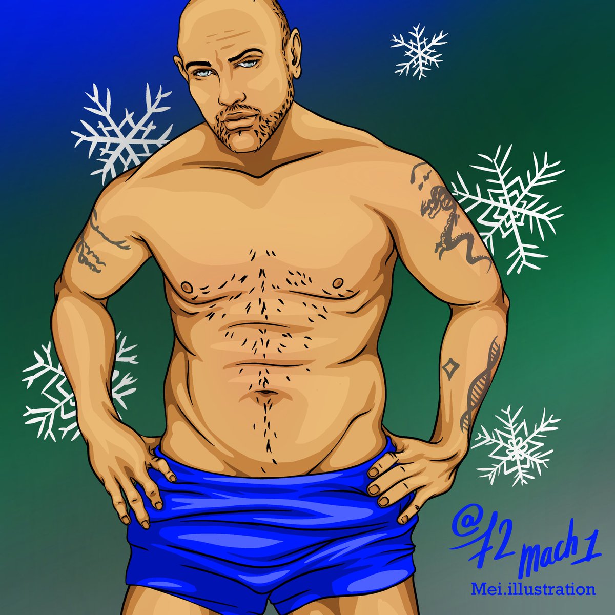 IllustrationMei's tweet photo. #FollowersAppreciation last month I asked for photo’s of you guys to draw! @72mach1 was one of the first to reply! Here is his new profile pic 😘
.
#LieveMeike #Meiillustration #present #art #DrawingYourFantasy #portrait #gift #holidays #becauseICould #bodybuilder https://t.co/xZe1WEyu2W