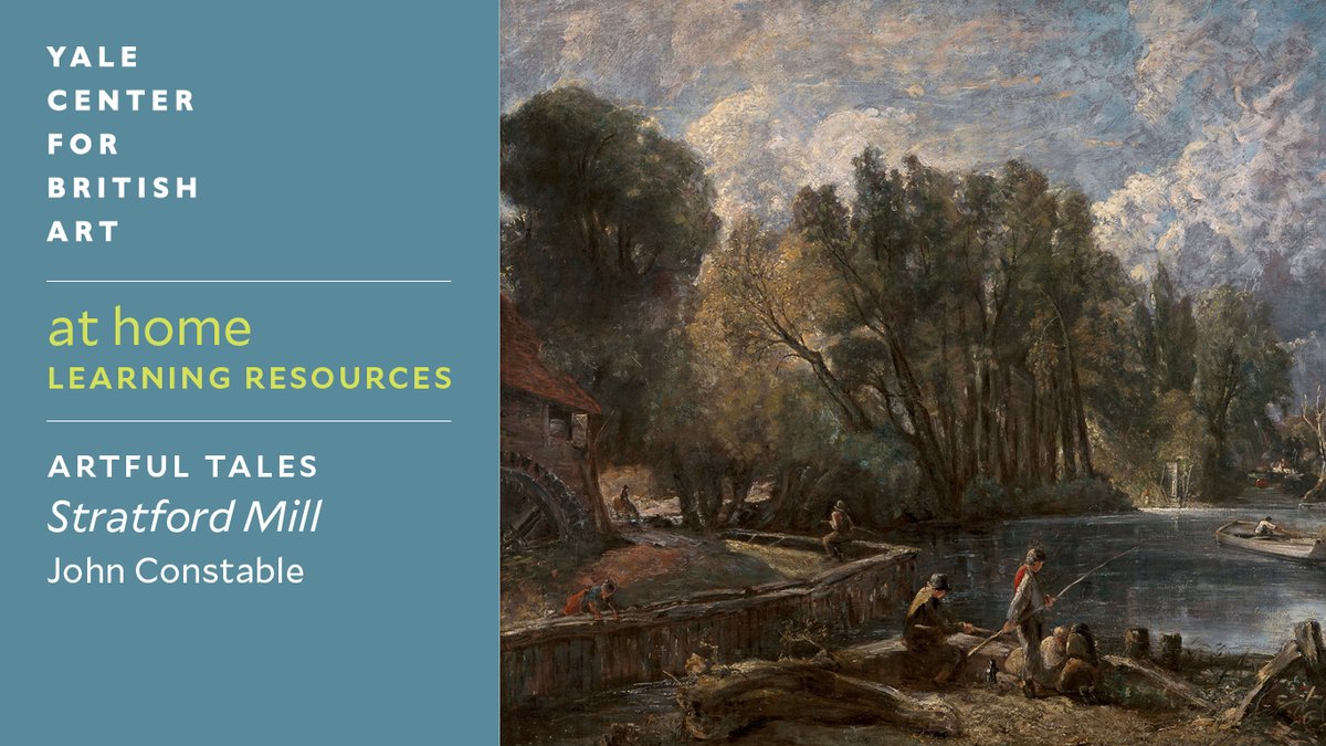 YaleBritishArt's tweet photo. Our "Artful Tales" video series explores works from our collection through visual literacy strategies. Join storyteller Tom Lee as he surveys the painting "Stratford Mill" and tells the whimsical story of “The Boy in the Peanut.”
Watch: https://t.co/cvehHph2EG #VirtualYale https://t.co/nDlksYXQXf