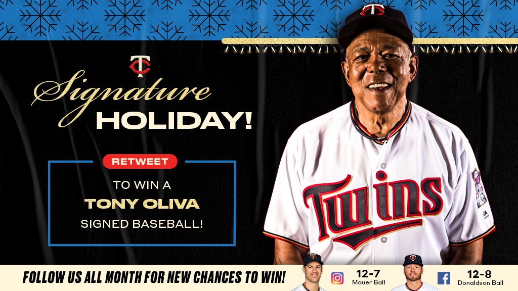 Minnesota Twins on X: Happy #signatureholiday! RT for a chance to win a  ball signed by Tony Oliva!    / X