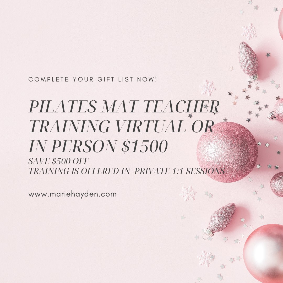 Give the Gift of Health and Wellness This Christmas!! Join us from December 1-24th for daily deals at Bliss Pilates Wellness Studio!!