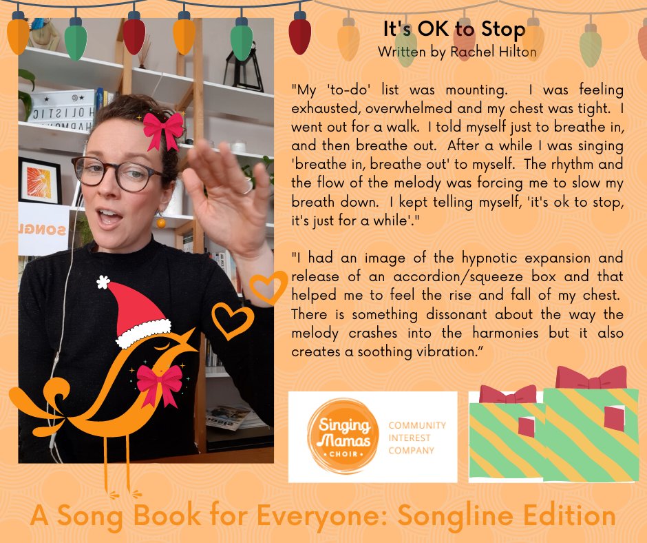 'Free Wrapping and a Xmas Card... Fa La La La La La La La La' 'With every purchase of the Hard Copy Song Book... Fa La La La La La La La Laaaaaaaaaa!' 😍Treat yourself or someone here: singingmamaschoir.com/product/songbo… 👉🏽Also available as a Download Bundle and Listening Album.