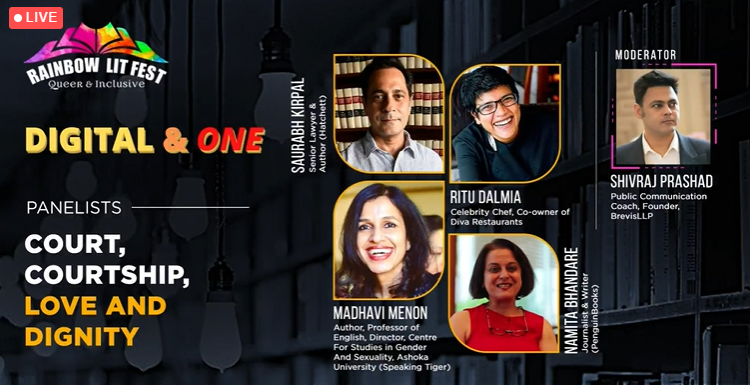 RainbowLitFest's tweet photo. Tune in with us at #DigitalAndOne to catch the last panel discussion LIVE!🎙️
Know more about what our panellists have to say about the topic - Court, Courtship, Love and Dignity.💞🌈
Stay tuned as the panel is set to begin! #RainbowLitFest https://t.co/5ql7ePPgG3