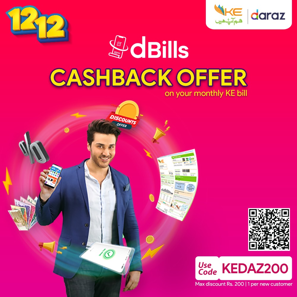 KElectricPk's tweet photo. Pay your K-electric bill through Daraz Wallet between 1st and 11th December, and get the chance to get 100% cashback of your monthly bill amount. 
5 Lucky winners will be announced by 18th December!
#DBills #KEOnlineBillPayments #CashBack https://t.co/eVSk5Ii2Sf