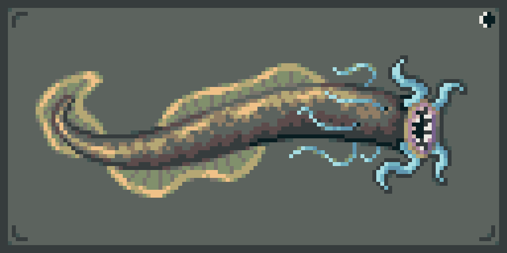EclipseAstro_'s tweet photo. Random creature design i came up with, palette by @BruhItMat. - #pixelart #venture28 - https://t.co/7C5BEz18RS