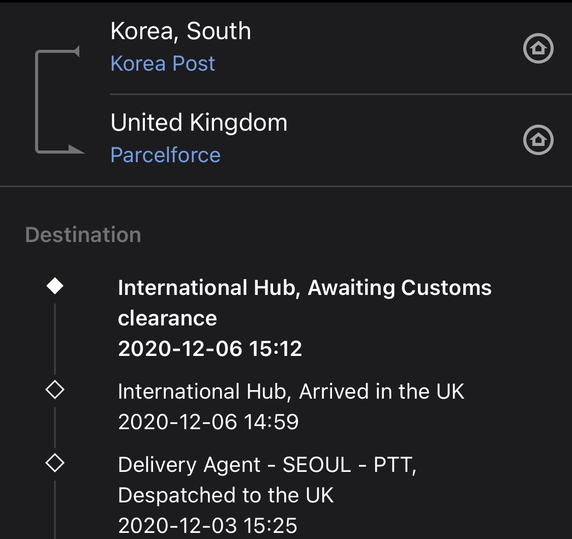 serenadeGOs's tweet photo. [Got7 GO] the albums are now in customs - prayer circle the customs fee isn’t too high 😪 #serenadeupdates https://t.co/BYtU68wKOM